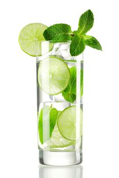 Mojito cocktail isolated on white
