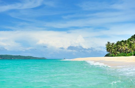 Beautiful wild beach at remote island, Philippines