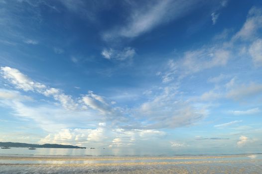 Low tide at Boracay beach, Philippines
