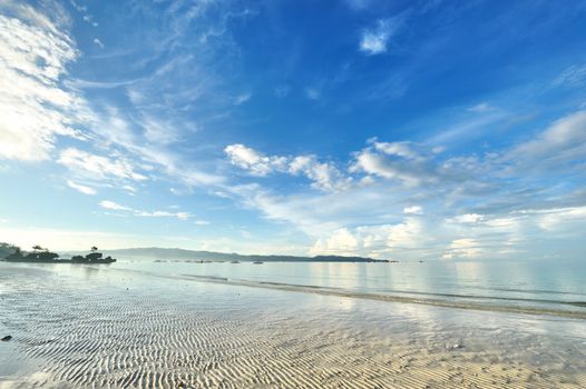 Low tide at Boracay beach, Philippines