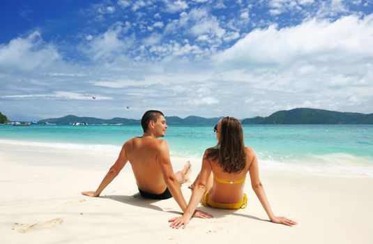 Couple on a tropical beach