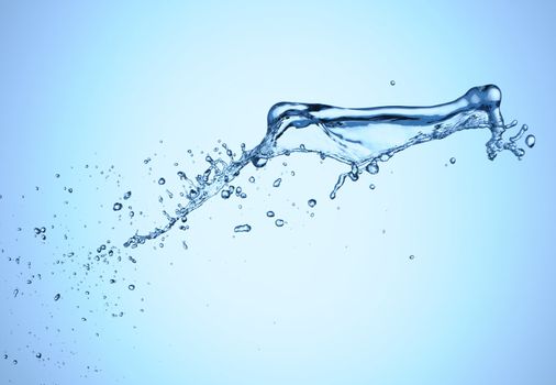 Beautiful water splash speed shot