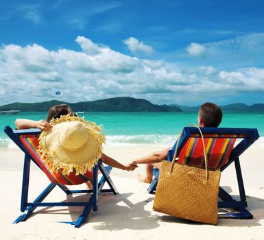 Couple on a tropical beach