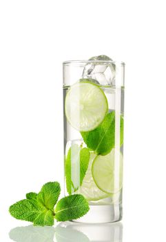 Mojito cocktail isolated on white