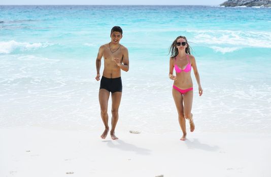 Couple on a tropical beach