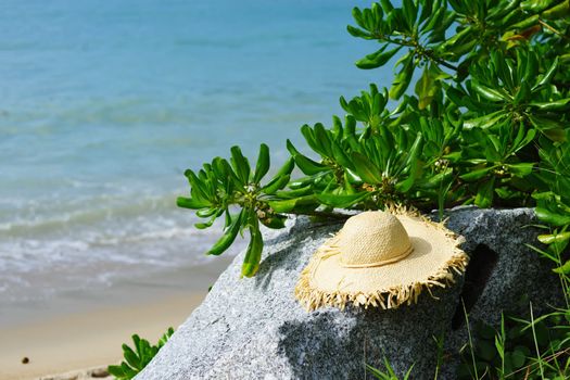 Hat on a beach in Thailand