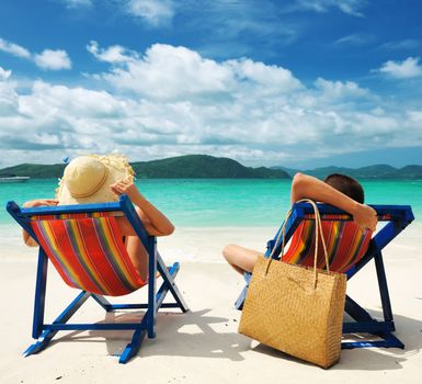 Couple on a tropical beach