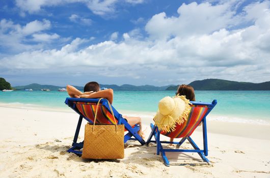 Couple on a tropical beach