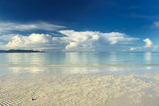 Low tide at Boracay beach, Philippines
