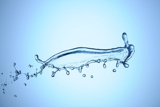 Beautiful water splash speed shot