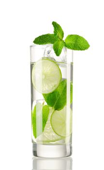 Mojito cocktail isolated on white
