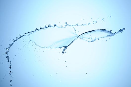 Beautiful water splash speed shot