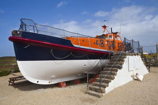 A Lifeboat at Land's End in Cornwall, England.