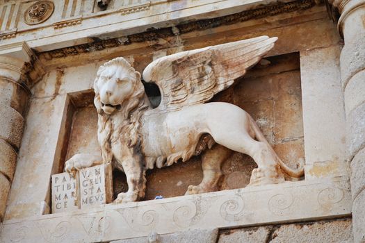 16th century Venetian Lion of St Mark in Zadar, Croatia.