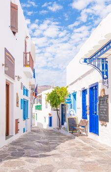 An alleyway from the town of Apollonia, Sifnos, Greece