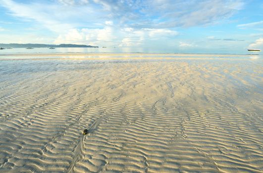 Low tide at Boracay beach, Philippines
