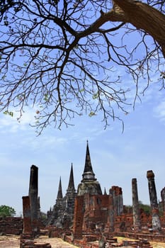 Old Siam Temple of Ayutthaya, Thailand (UNESCO word heritage)