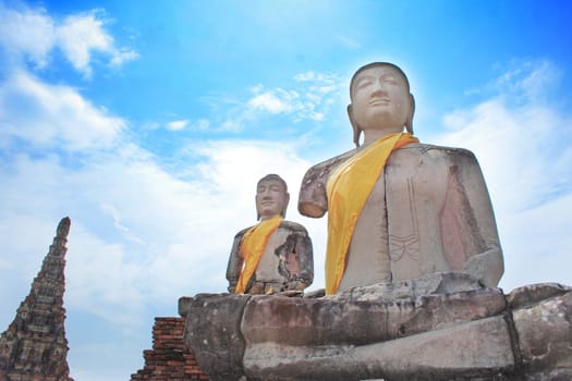 Old Siam Buddha of Ayutthaya, Thailand (UNESCO word heritage)
