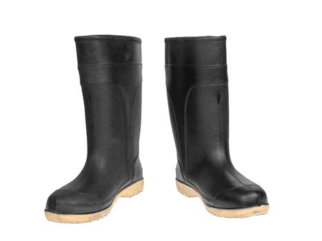 rubber boot black color