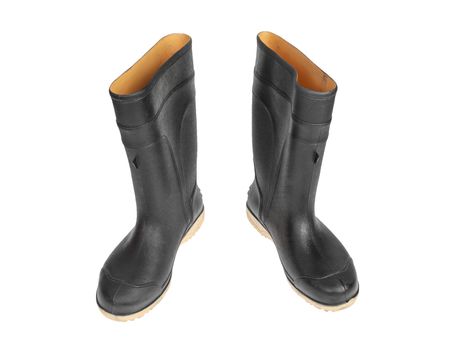 rubber boot black color