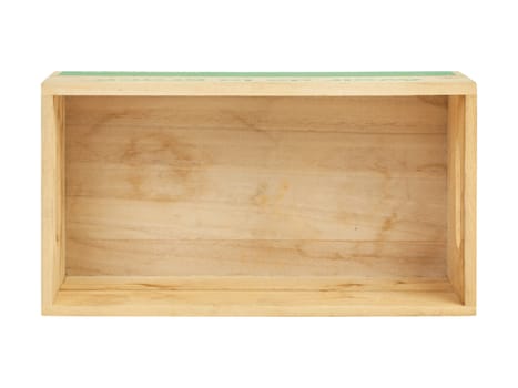 empty wooden crate,top view