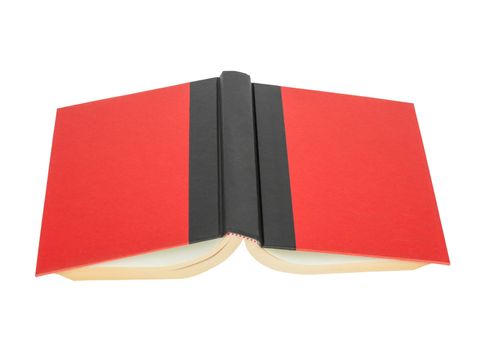 red cover book with black strap