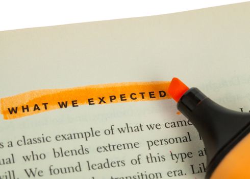 Expectation concept in word