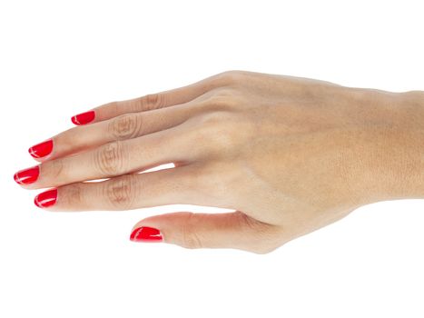 Women hands with nail manicure