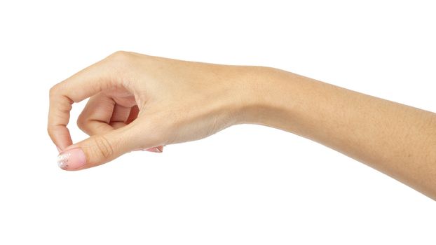 woman hand pressing