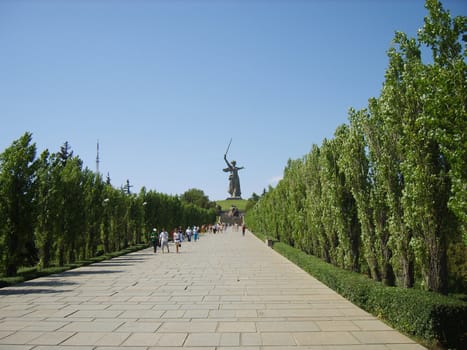 Motherland monument in Volgograd Russia