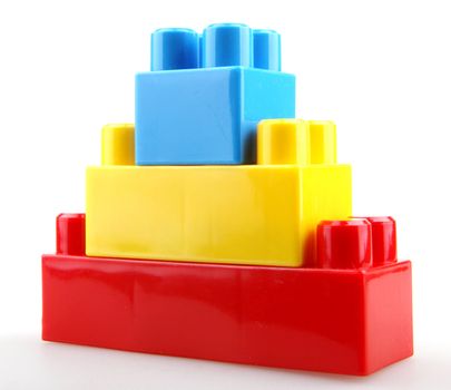 Plastic building blocks.