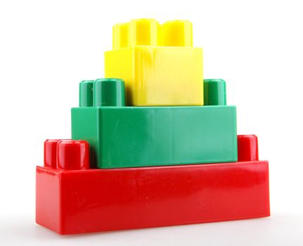 Plastic building blocks.