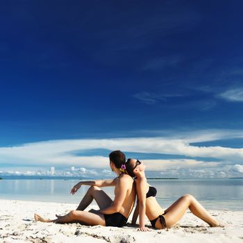 Couple on a tropical beach