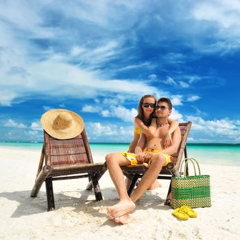 Couple on a tropical beach