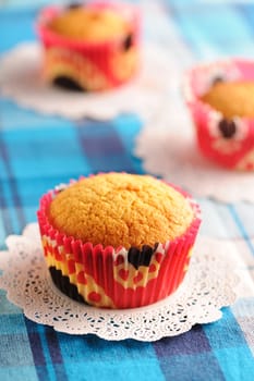 Delicious homemade muffins on the table