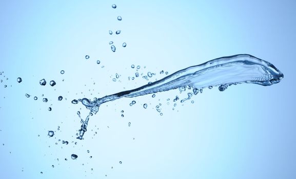 Beautiful water splash speed shot