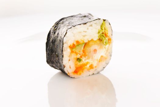 Sushi roll on a plate