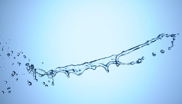 Beautiful water splash speed shot