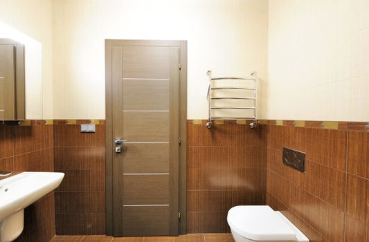 Modern luxury bathroom interior. No brandnames or copyright objects. 