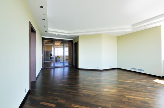 Empty new living room interior 