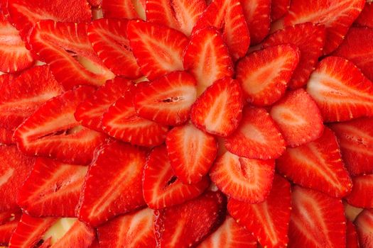 Homemade strawberry tart close up