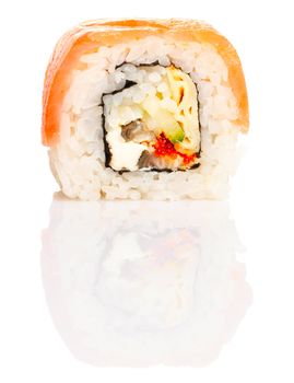 Sushi roll isolated on white background