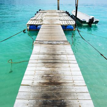 Beautiful beach jetty at Perhentian islands, Malaysia