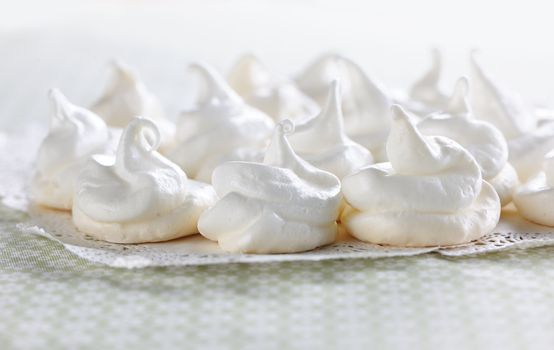Cream meringues, delicious french dessert