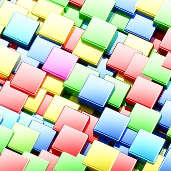 Beautiful multi color abstract background, 3d render