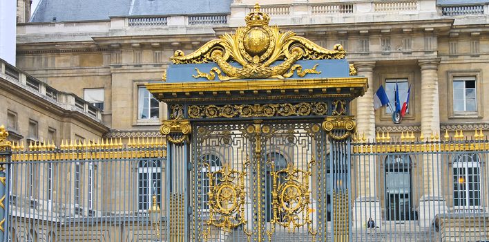 Gates of the palace of justice in Paris. France