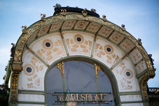 Otto Wagner Pavilion, Karlsplatz in Vienna, Austria