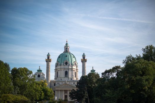 St. Charles's Church (Karlskirche) in Vienna, Austria - built from 1715 to 1737.