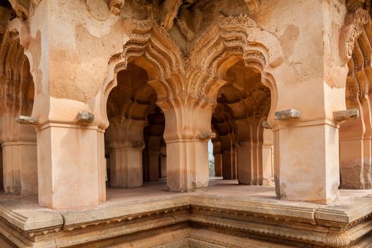 Lotus Mahal details. Royal Centre. Hampi, Karnataka, India