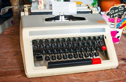 old typewriter with Thai keys